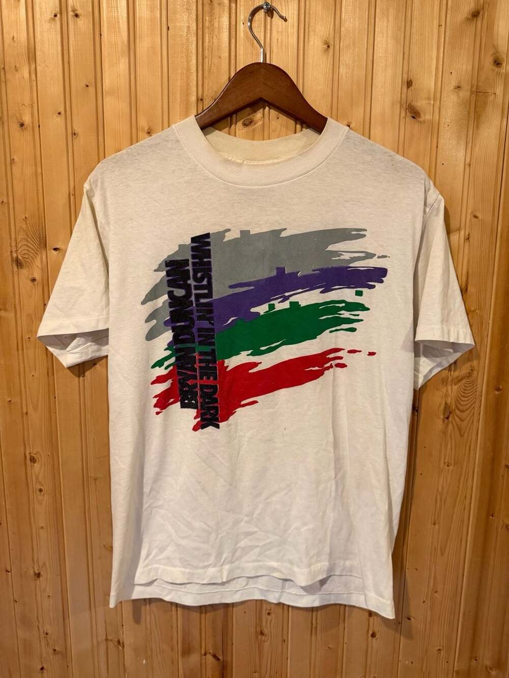 Vintage 1990s Bryan Duncan Whistlin' In The Dark Graphic T-Shirt